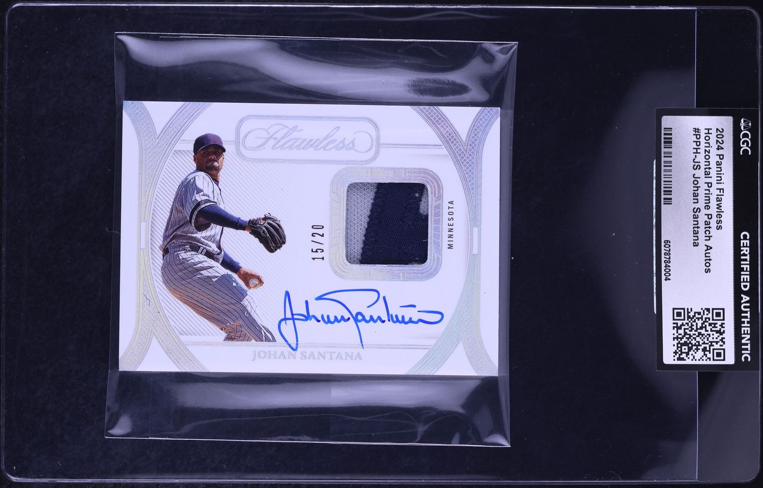 Horizontal Prime Johan Santana PATCH AUTO /20