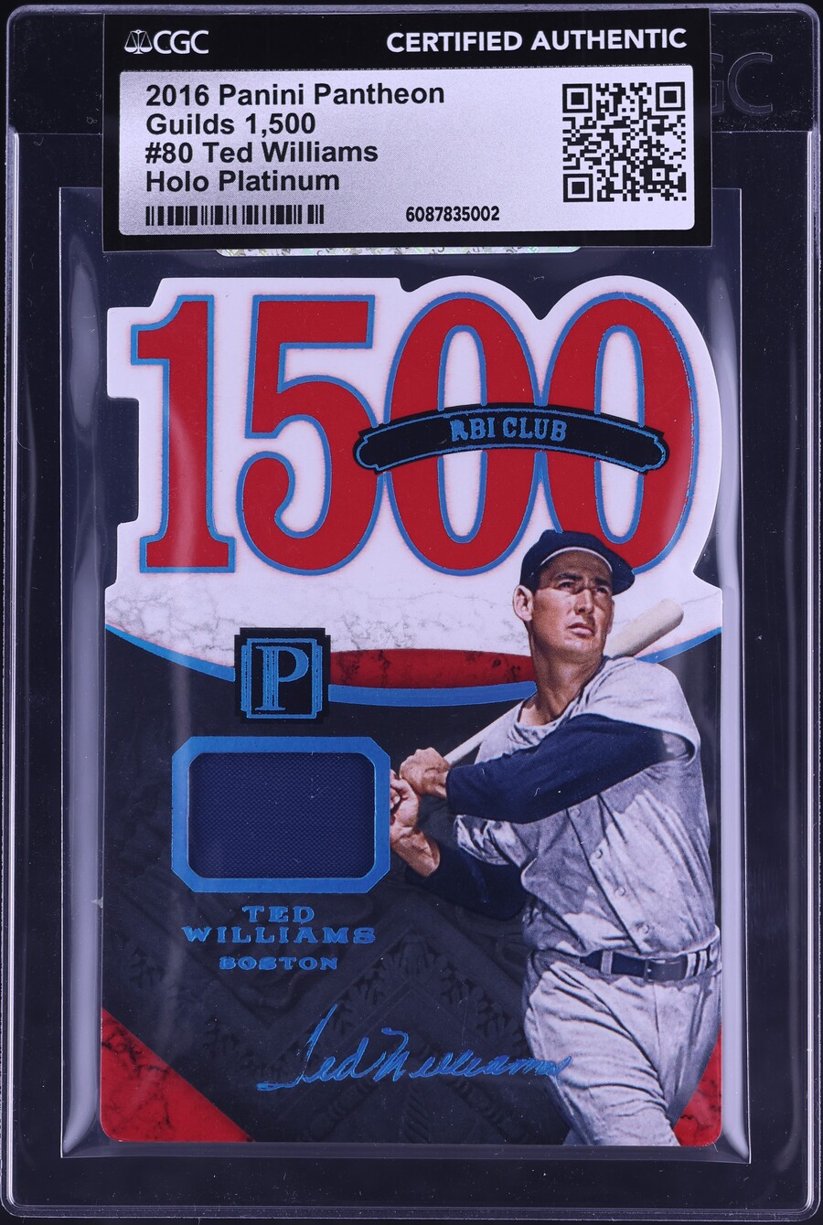 Guilds 1,500 Holo Platinum Ted Williams PATCH /10