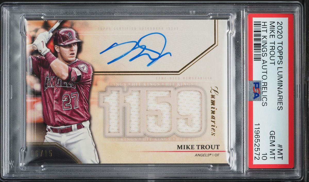 Hit Kings Mike Trout PATCH AUTO /15