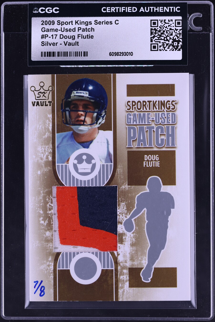 C Game-Used Patch Silver - Vault Doug Flutie