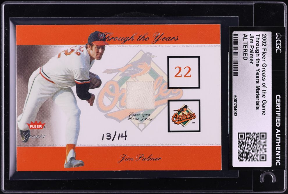 Of Game Through Years Jim Palmer PATCH /14
