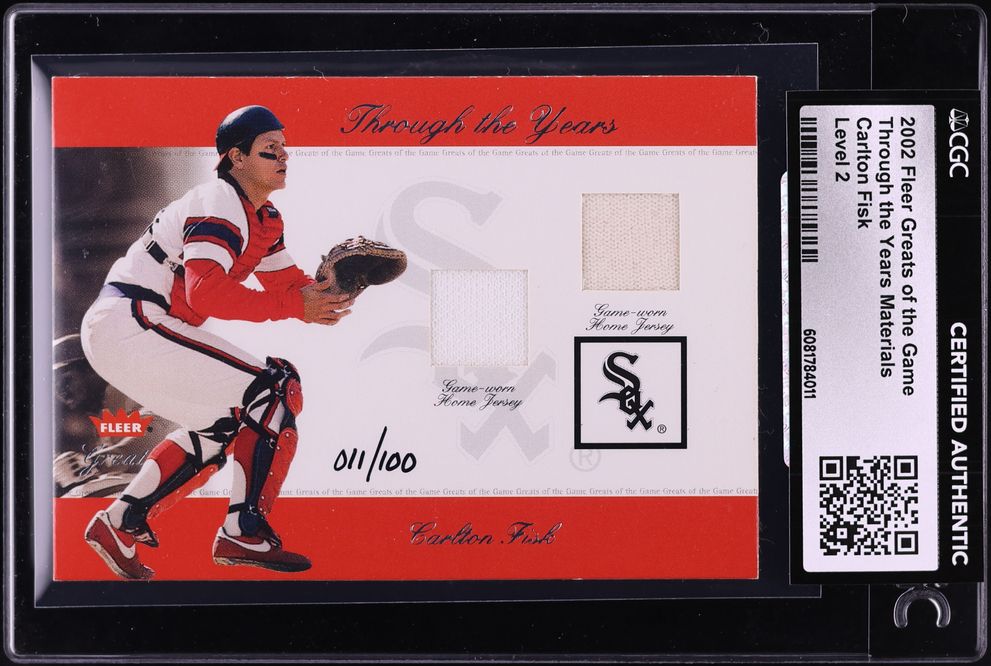 Of Game Through Years Level 2 Carlton Fisk PATCH /100