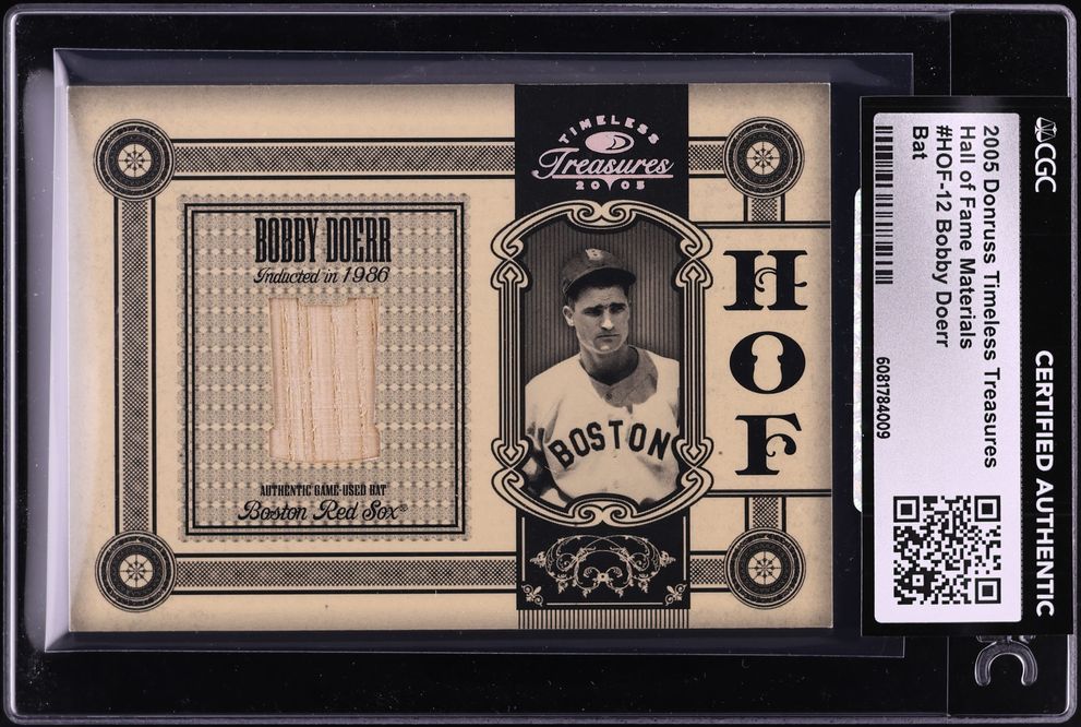 Fame Bobby Doerr BAT PATCH /25